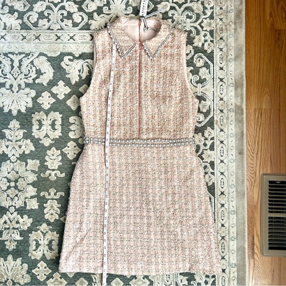 Alice & Olivia Ellis Pink Embellished Mini Dress NWT - Picture 12 of 16